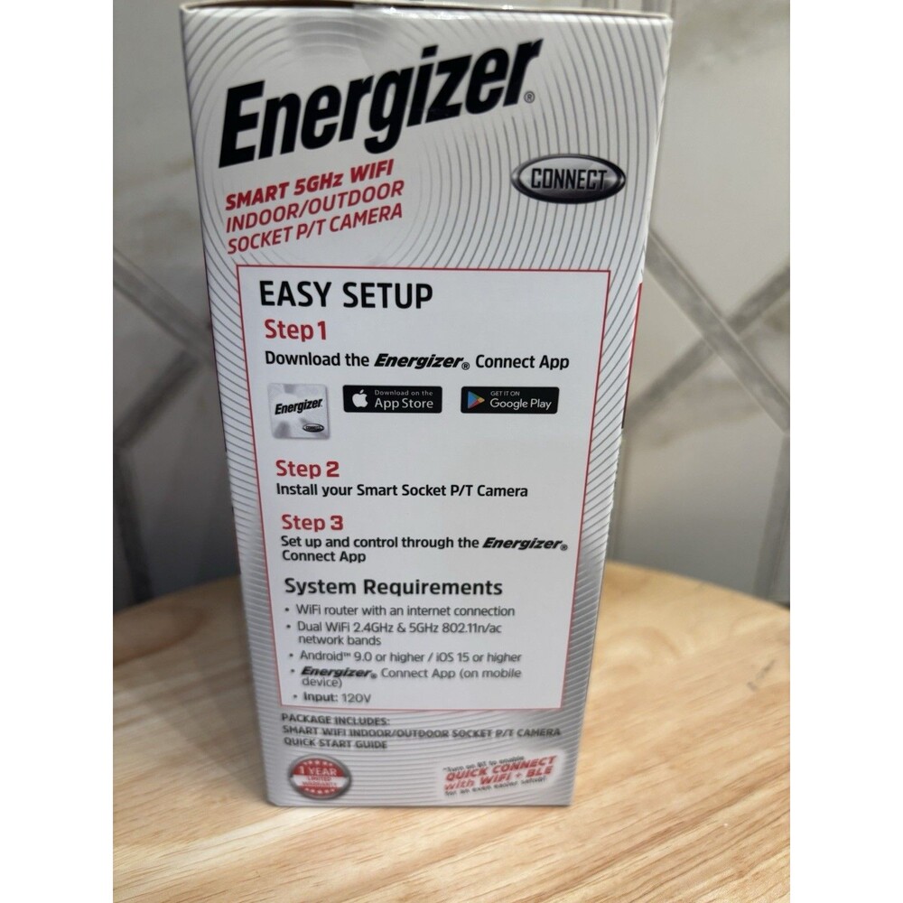 NEW 5GHz Energizer Smart Camera WiFi Indoor Outdoor Standard Bulb Socket Voice - Picture 4 of 6